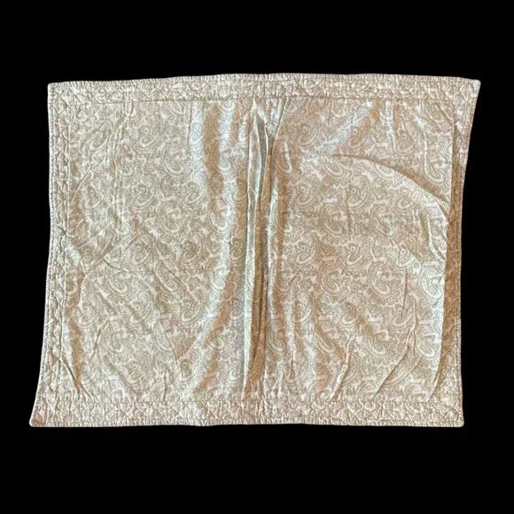 Quilted Floral Paisley Pillow Shams  Cottagecore Country Shabby Chic Romantic - Picture 3 of 11